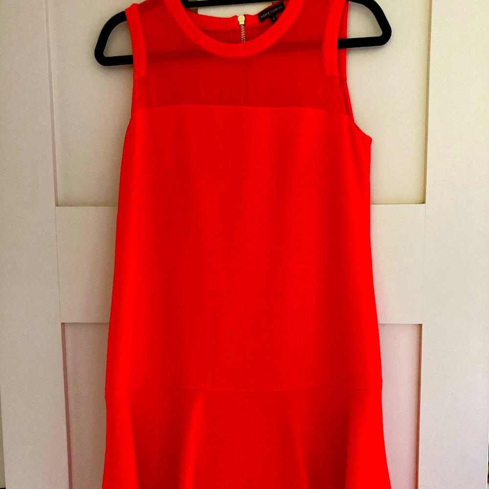 Flirty Gorgeous Tangerine-Color Shift Dress